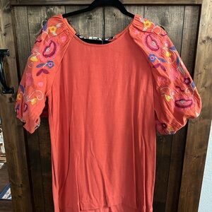 Floral Embroidered Midi Dress